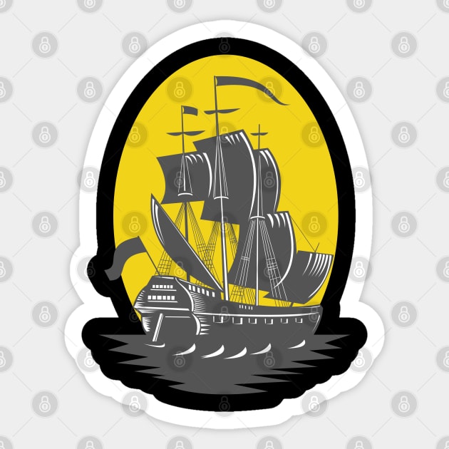 Sailing all the way.. Sticker by Boga